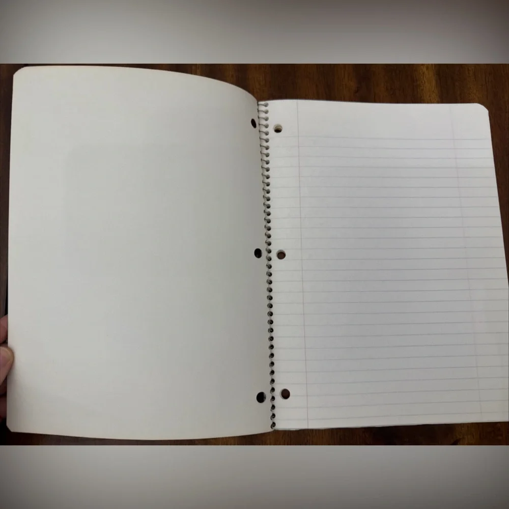 Stuart Hall‎ 1991 vintage Teal and Pink Spiral Notebook 40 pages